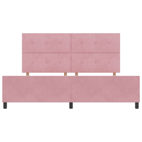 Bed Frame Pink 200X200 Cm Velvet