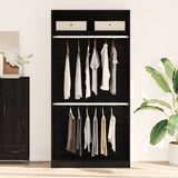 Black Oak Wardrobe - 100X50X200 Cm, Made Of Engineered Wood
