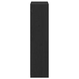 Black Oak Wardrobe - 80X50X200 Cm, Made Of Engineered Wood