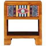 Side Cabinet 40X35X45 Cm Solid Wood Acacia