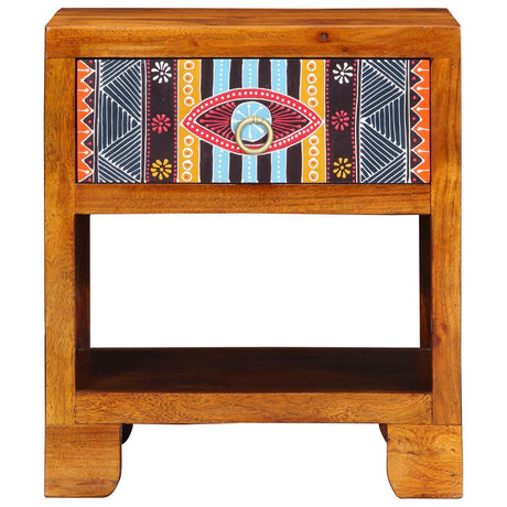 Side Cabinet 40X35X45 Cm Solid Wood Acacia