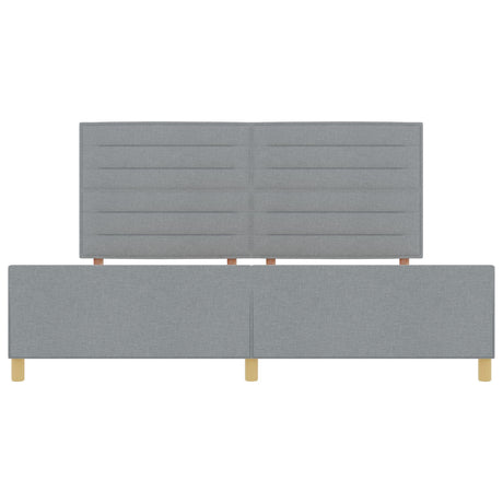 Bed Frame In Light Grey, 200X200 Cm, Fabric