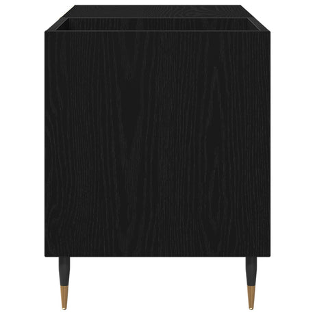 Record Cabinet Black Oak 84,5X38X48 Cm Engineered Wood