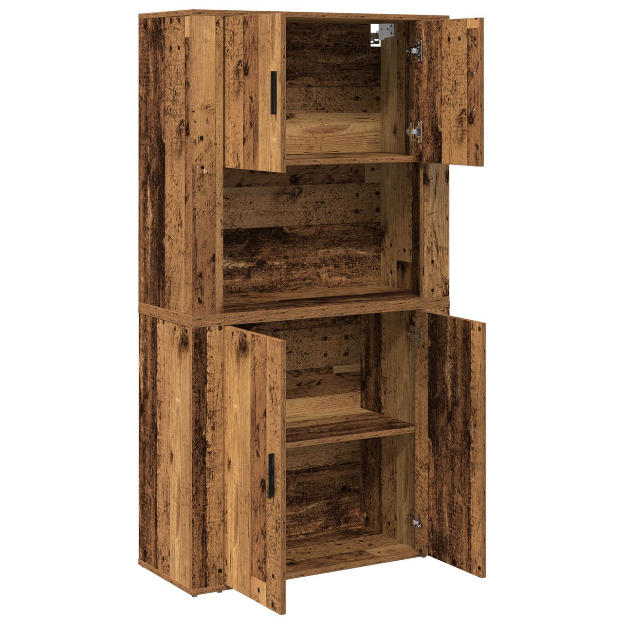 Highboard Old Wood 80X33X150 Cm Engineered Wood