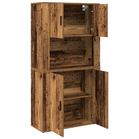 Highboard Old Wood 80X33X150 Cm Engineered Wood