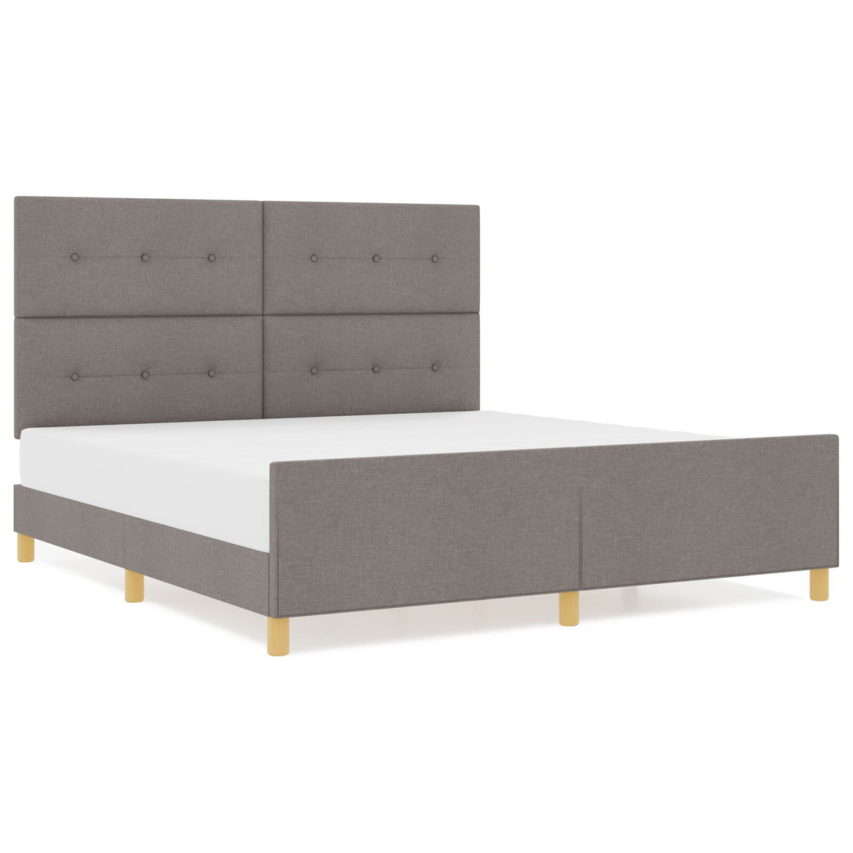 Bed Frame Taupe 180X200 Cm Fabric