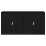 Sideboards 2 Pcs Black Oak 79X38X80 Cm Engineered Wood