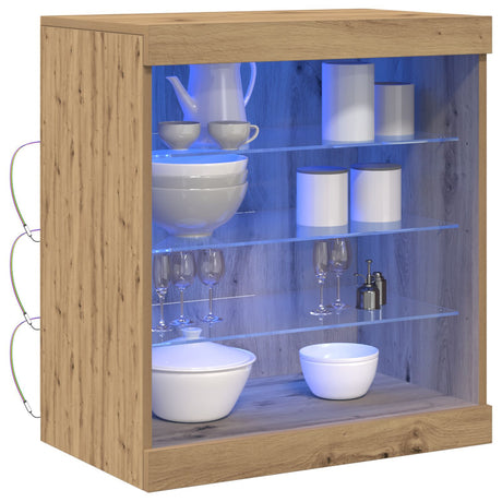 Sideboard With Led Lights Artisan Oak 60,5X37X67 Cm