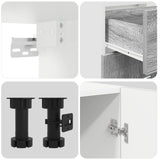 4 Piece Kitchen Cabinet Set Grey Sonoma Engineered Wood