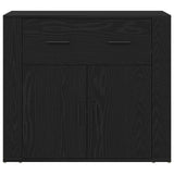 Sideboard Black Oak 80X33X70 Cm Engineered Wood