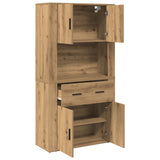 Highboard Artisan Oak 80X33X150 Cm Engineered Wood