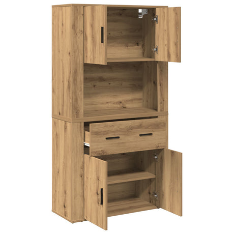 Highboard Artisan Oak 80X33X150 Cm Engineered Wood