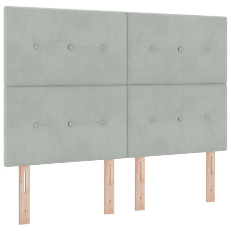 Bed Frame Light Grey 140X200 Cm Velvet