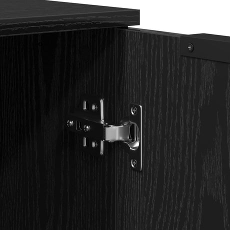 Sideboards 3 Pcs Black Oak Engineered Wood