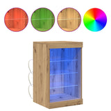 Sideboard With Led Lights Artisan Oak 41X37X67 Cm