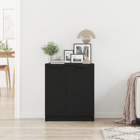 Sideboard Black Oak 60X30X70 Cm Engineered Wood