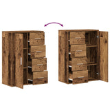 Sideboards 2 Pcs Old Wood 60X31X84 Cm Engineered Wood