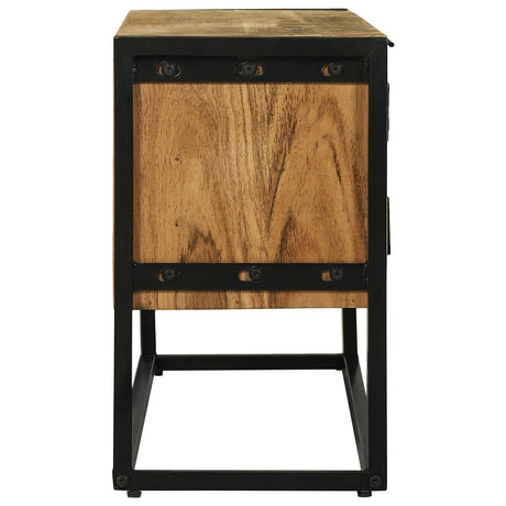 Tv Cabinet 110X30X50 Cm Solid Wood Acacia