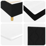 Box Spring Bed With Mattress & Led Black 100X200 Cm Fabric