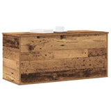 Storage Box With Lid Old Wood 100X42X46 Cm Engineered Wood