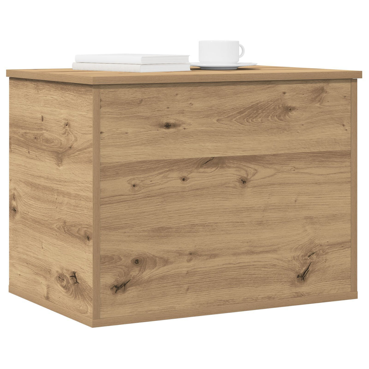 Storage Box With Lid Artisan Oak 60X42X46 Cm Engineered Wood