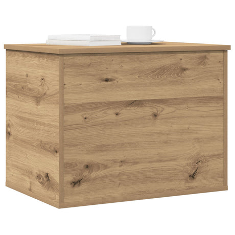 Storage Box With Lid Artisan Oak 60X42X46 Cm Engineered Wood
