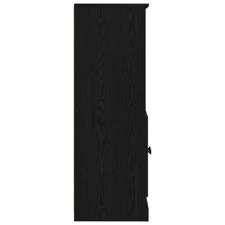 Highboard Black Oak 60X35.5X103.5 Cm Engineered Wood
