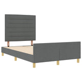 Bed Frame In Dark Grey, 160X200 Cm, Fabric