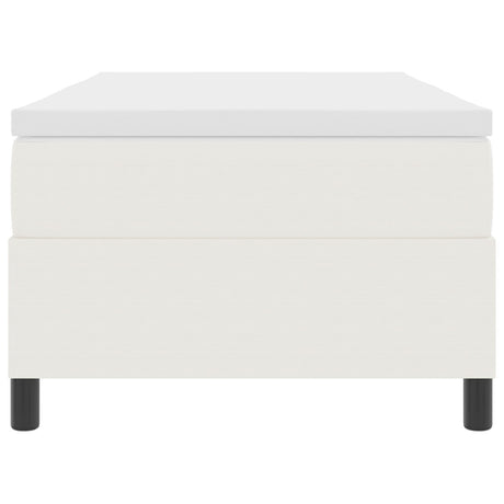 Box Spring Bed With Mattress Cream 80X200 Cm Corduroy Fabric