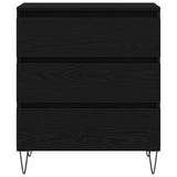 Sideboard With Drawers Black Oak 60X35X70 Cm Engineered Wood