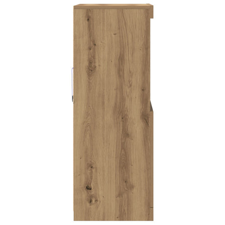 Sideboard With Led Lights Artisan Oak 60X37X100 Cm