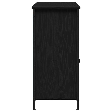 Sideboard Black Oak 100X35X75 Cm Engineered Wood