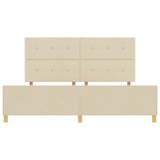 Bed Frame Cream 200X200 Cm Fabric
