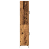 Sideboard With Wall Cabinet Old Wood Engineered Wood