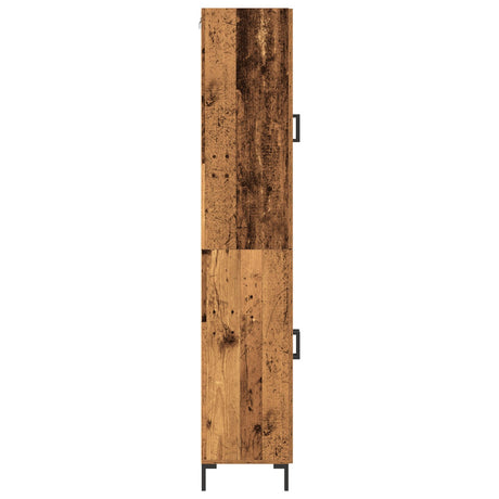 Sideboard With Wall Cabinet Old Wood Engineered Wood