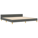 Dark Grey Fabric Bed Frame 200X200 Cm