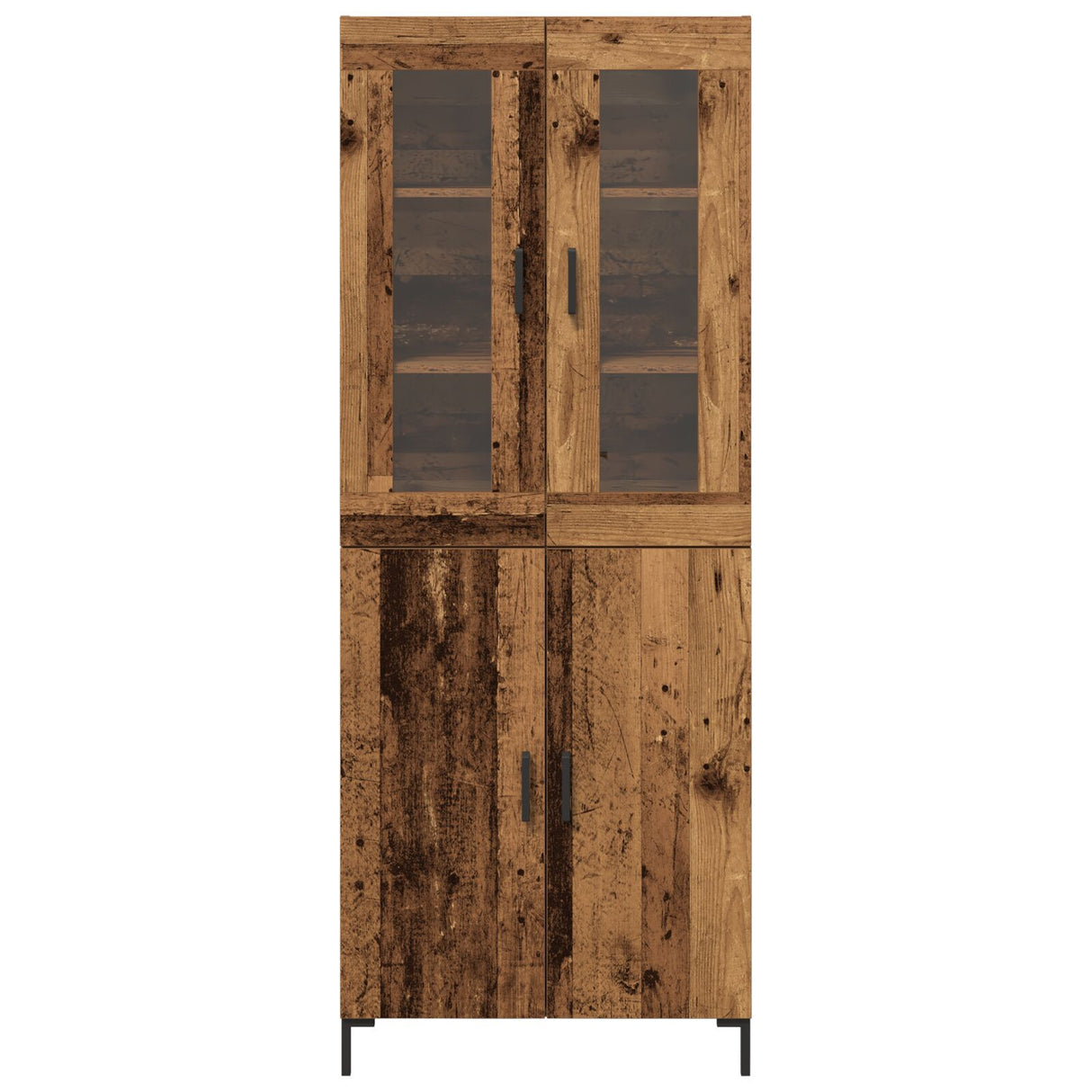 Sideboard With Wall Cabinet Old Wood Engineered Wood