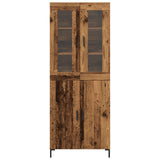 Sideboard With Wall Cabinet Old Wood Engineered Wood