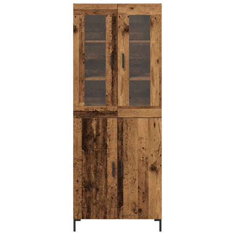 Sideboard With Wall Cabinet Old Wood Engineered Wood