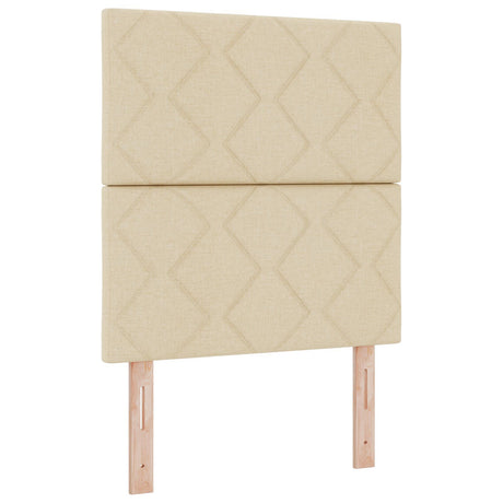 Box Spring Bed With Mattress - Cream, 80X200 Cm Fabric