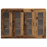 Wall Mounted Cabinets 2 Pcs Old Wood 69,5X34X90 Cm Engineered Wood