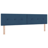 Box Spring Bed With Mattress Blue 200X200 Cm Fabric,  Headboard Button Tufted Blue 200 Cm Fabric
