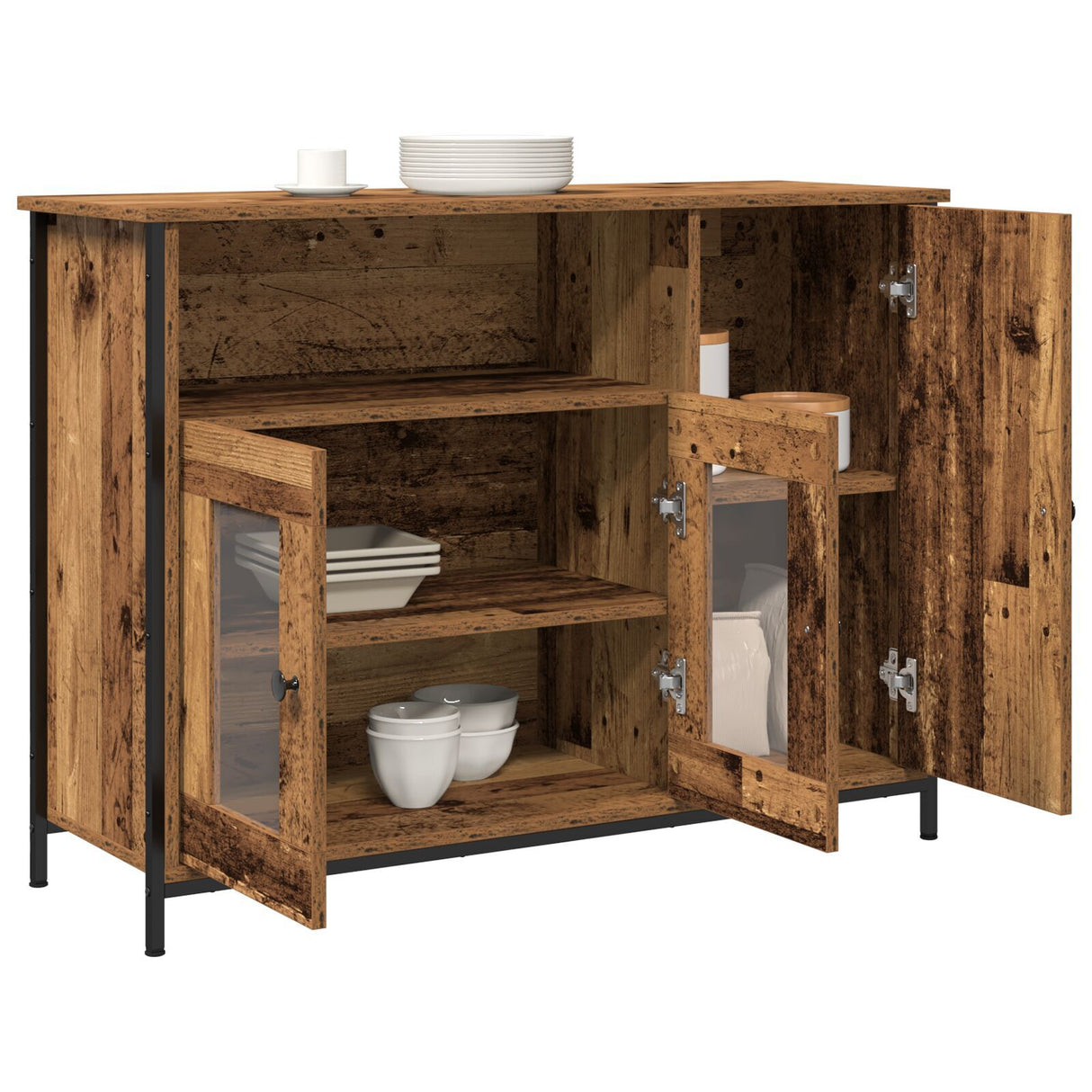 Sideboard Old Wood 100X35X75 Cm Engineered Wood