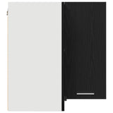 Hanging Corner Cabinet - Black Oak - 57X57X60 Cm - Made From Engineered Wood