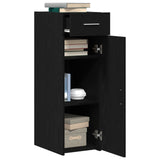 Sideboard Black Oak 30X42,5X93 Cm Engineered Wood