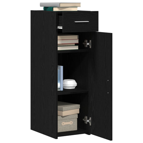 Sideboard Black Oak 30X42,5X93 Cm Engineered Wood