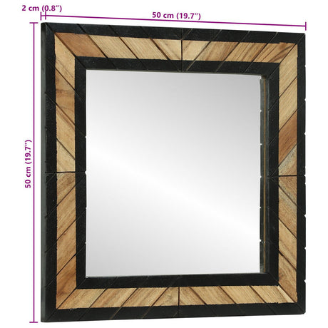 Mirrors 2 Pcs Solid Wood Acacia