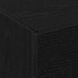 Sideboard With Wall Cabinet Black Oak Engineered Wood