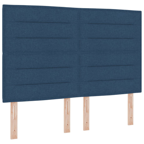 Blue Fabric Bed Frame 140X200 Cm