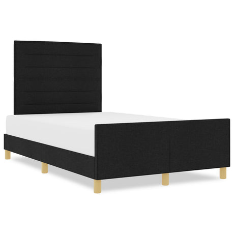 Black Fabric Bed Frame 140X200 Cm